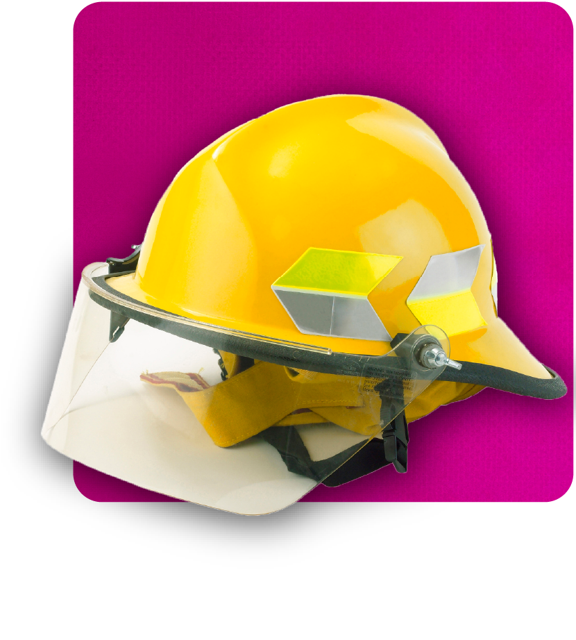 Man holding an orange hard hat while working on road construction